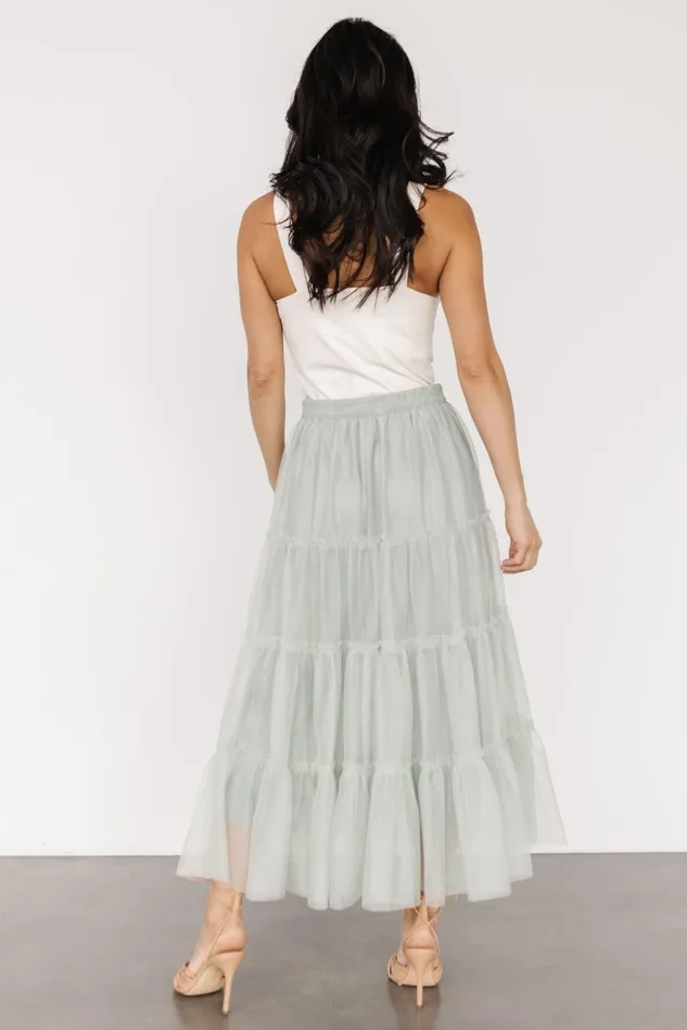 Baltic Born Skirts Women Galena Tulle Skirt Light Sage