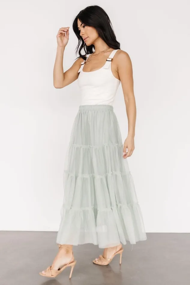 Baltic Born Skirts Women Galena Tulle Skirt Light Sage