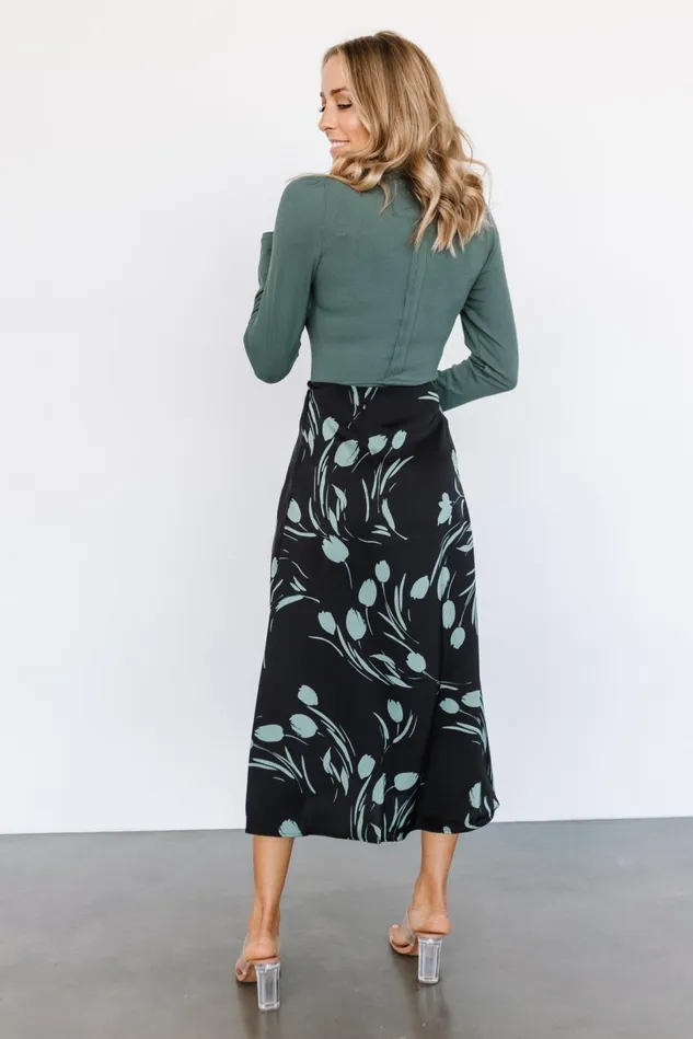 Baltic Born Skirts Women Tallyn Midi Skirt Black Green