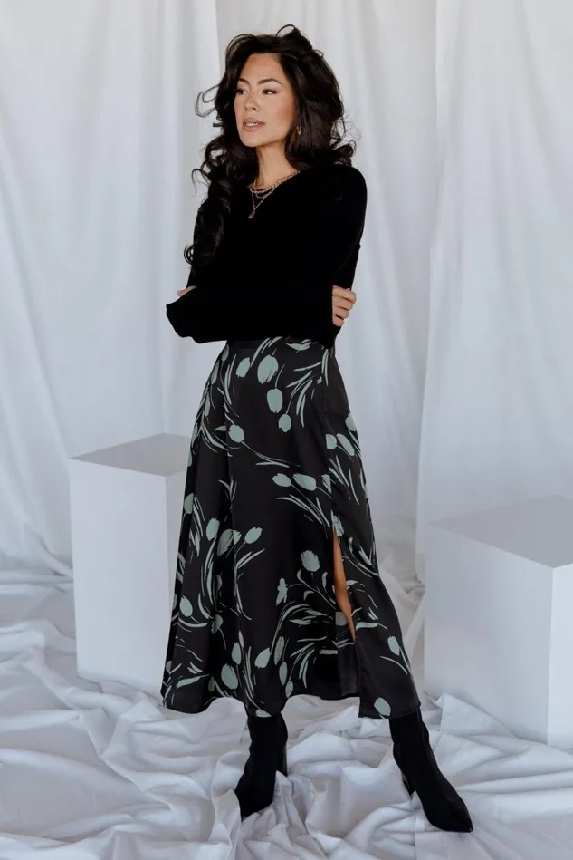 Baltic Born Skirts Women Tallyn Midi Skirt Black Green
