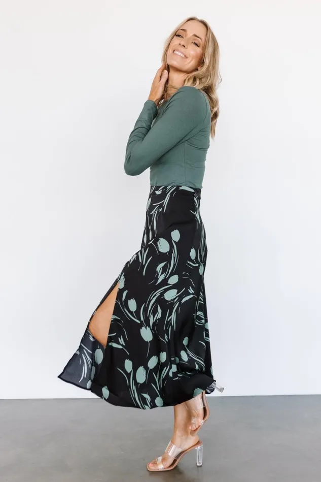 Baltic Born Skirts Women Tallyn Midi Skirt Black Green