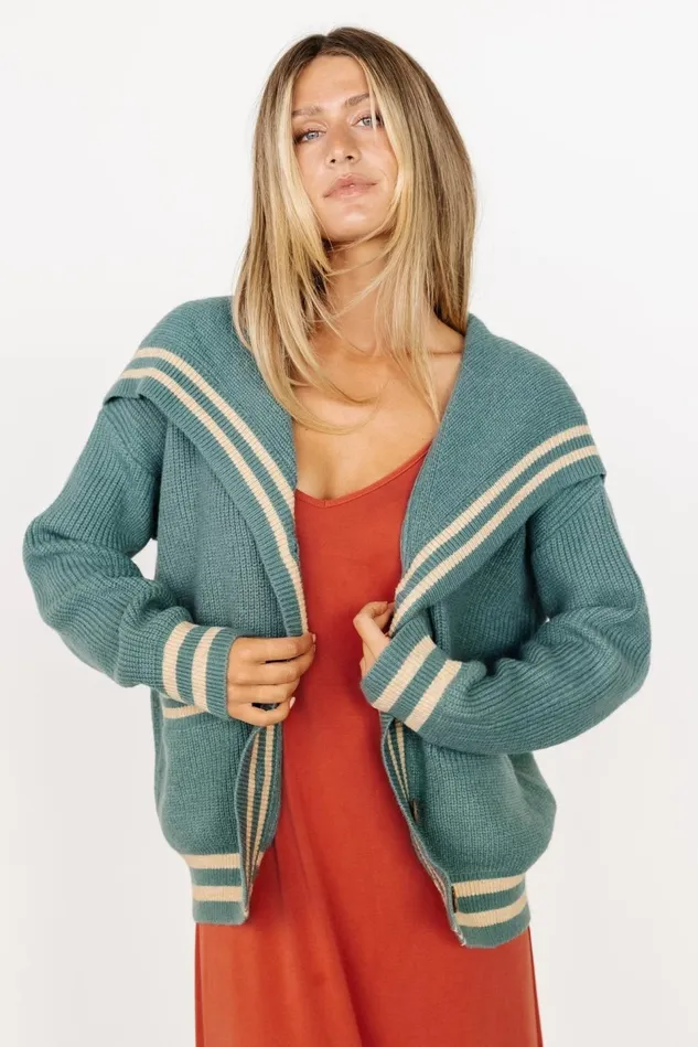 Baltic Born Sweaters Women Corbett Knit Cardigan Jade
