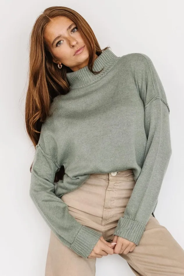Baltic Born Sweaters Women Evermore Knit Sweater Sage