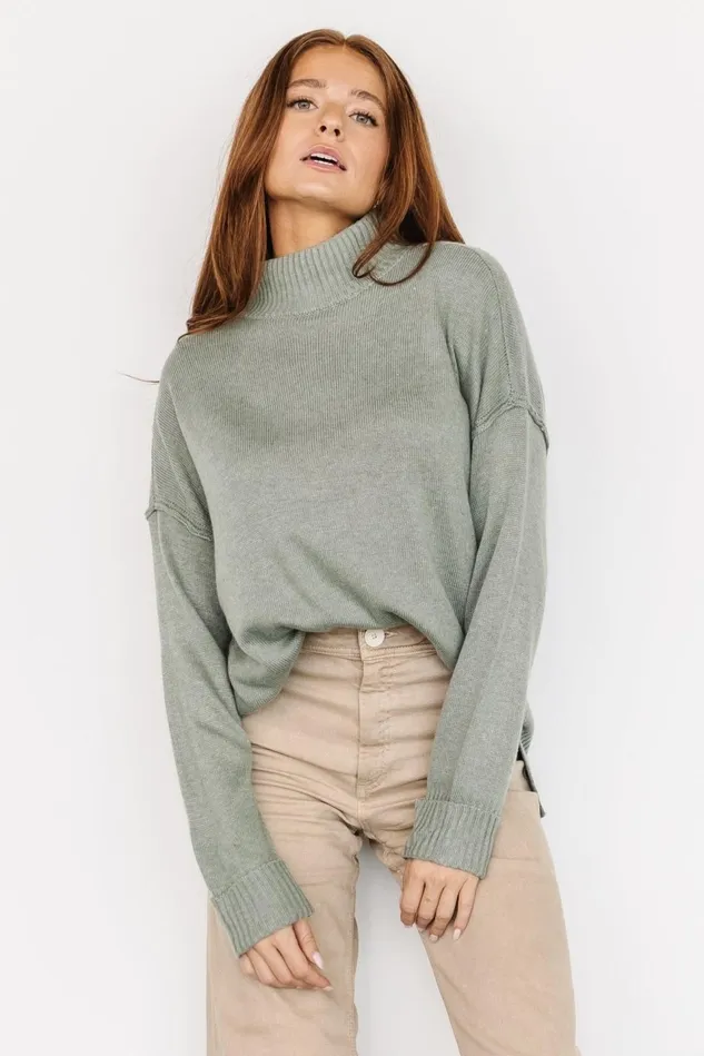Baltic Born Sweaters Women Evermore Knit Sweater Sage