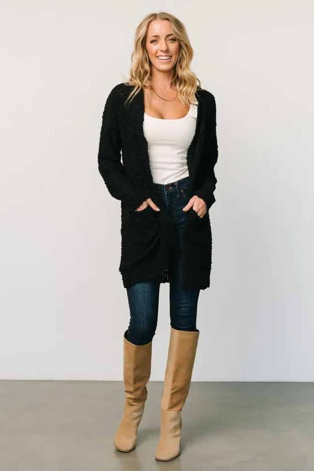 Baltic Born Sweaters Women Oxford Pocket Cardigan Black