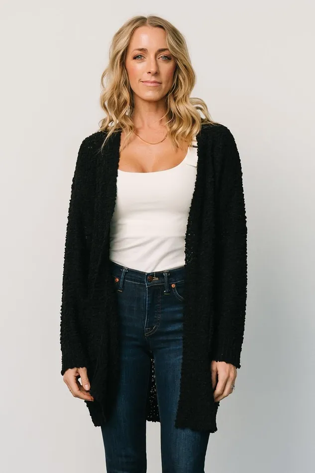 Baltic Born Sweaters Women Oxford Pocket Cardigan Black