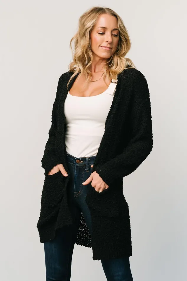 Baltic Born Sweaters Women Oxford Pocket Cardigan Black