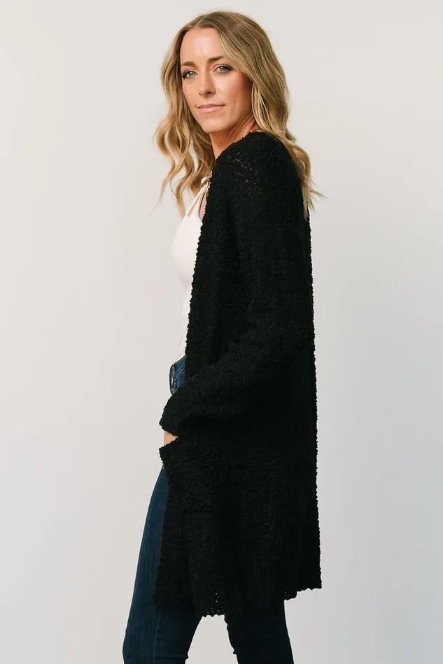 Baltic Born Sweaters Women Oxford Pocket Cardigan Black