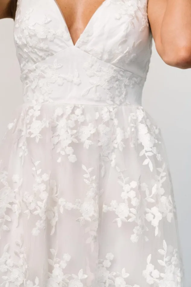 Baltic Born Tulle Styles Women Dante Applique Midi Dress Off White