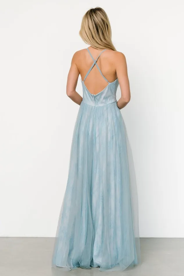 Baltic Born Tulle Styles Women Vasia Lace Tulle Maxi Dress Soft Blue Baltic Born Tulle Styles Women Vasia Lace Tulle Maxi Dress Soft Blue