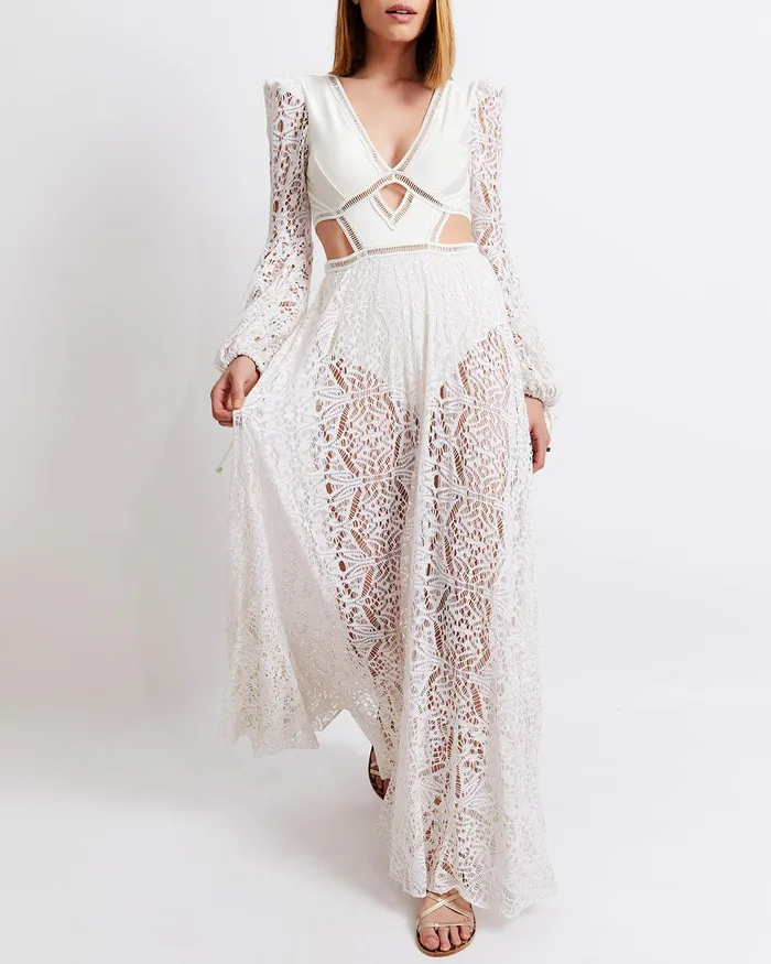 Beach Dresses Women PatBO CutOut Lace Beach Dress X Harrods Exclusive