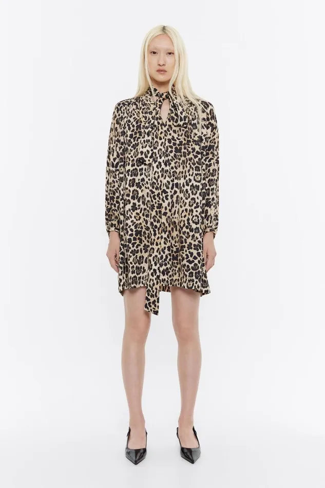 Beige Leopard Maxi Bow Dress Leopard Beige Women Bimba Y Lola Animal Print Beige Leopard Maxi Bow Dress Leopard Beige Women Bimba Y Lola Animal Print