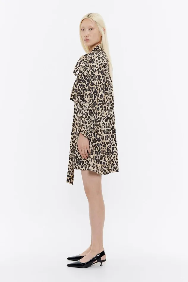 Beige Leopard Maxi Bow Dress Leopard Beige Women Bimba Y Lola Animal Print Beige Leopard Maxi Bow Dress Leopard Beige Women Bimba Y Lola Animal Print