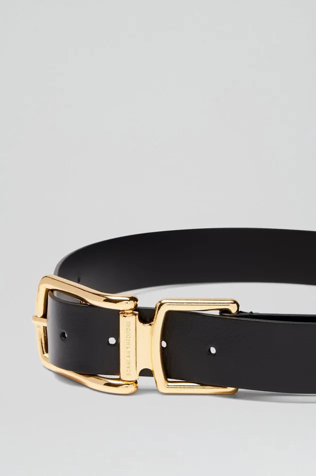 Belts Women Scanlan Theodore SADDLE BUCKLE BELT 35 Black