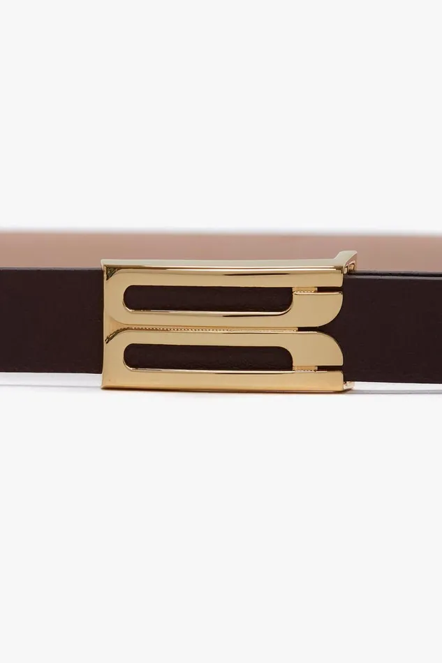Belts Women Victoria Beckham Exclusive Micro Frame Belt In Burgundy Leather