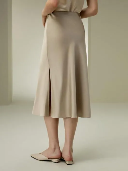 Biascut Silk Midi Skirt Women Lilysilk Bottoms