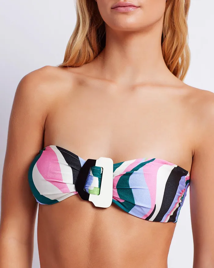 Bikinis Women PatBO DELOS BANDEAU BIKINI TOP