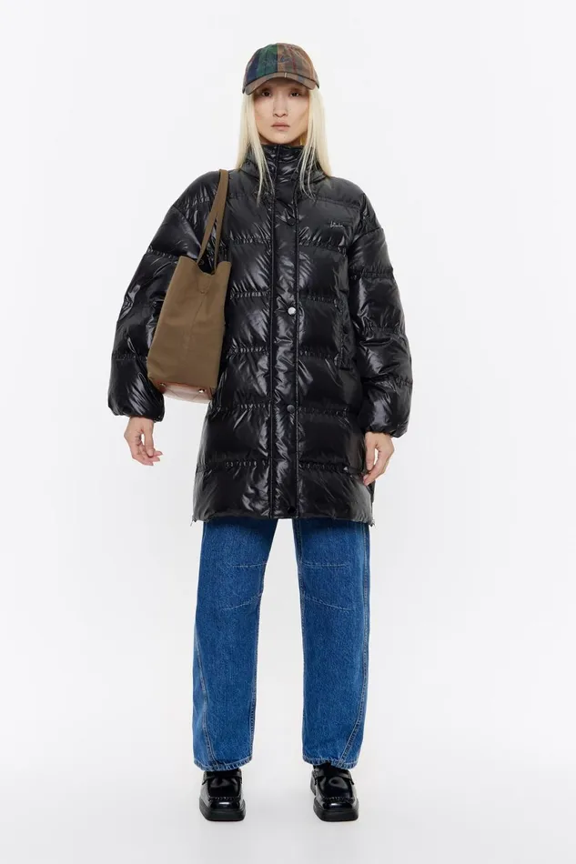 Black Aline Down Jacket Black Women Bimba Y Lola Puffer Jackets
