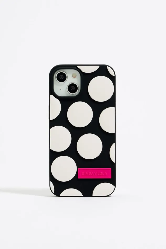Black Dots Silicone IPhone 15 Plus Case Black Women Bimba Y Lola Phone Cases
