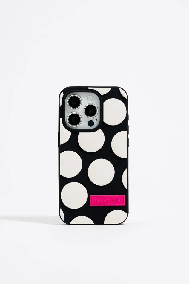 Black Dots Silicone IPhone 15 Pro Case Black Women Bimba Y Lola Phone Cases