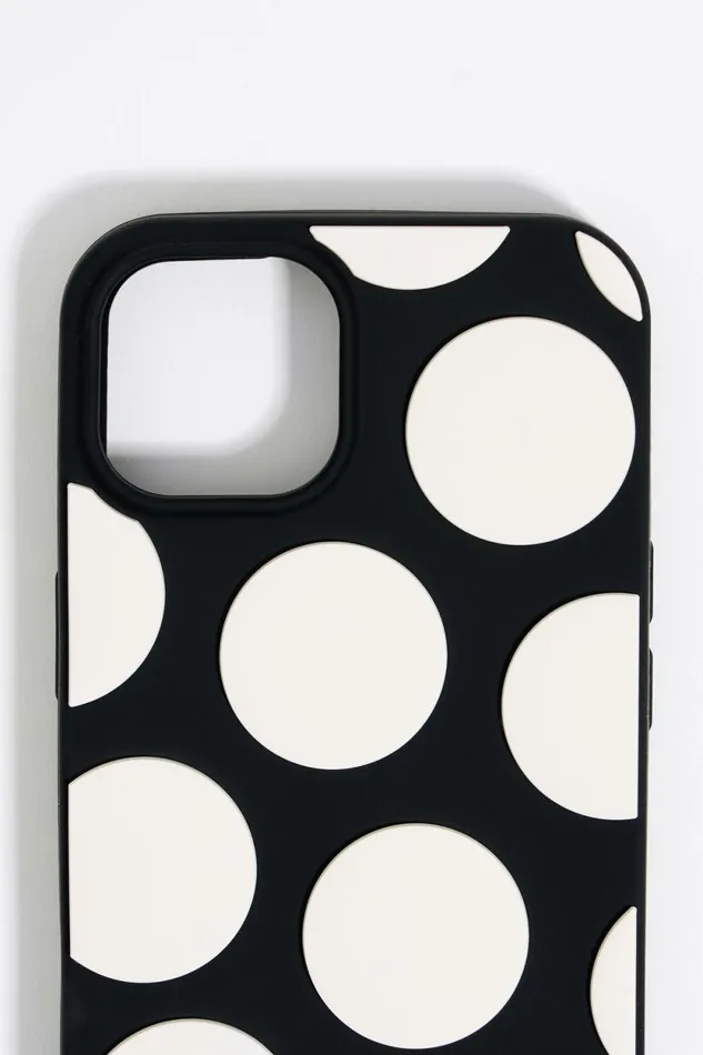 Black Dots Silicone IPhone 15 Pro Case Black Women Bimba Y Lola Phone Cases Black Dots Silicone IPhone 15 Pro Case Black Women Bimba Y Lola Phone Cases
