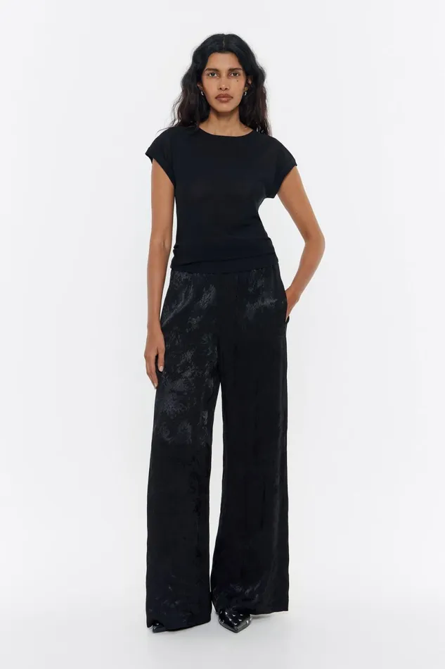 Black Jacquard Jogger Trousers Black Women Bimba Y Lola Trousers