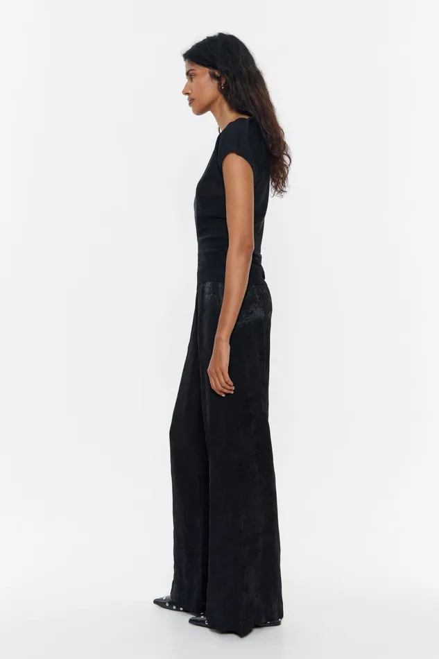 Black Jacquard Jogger Trousers Black Women Bimba Y Lola Trousers Black Jacquard Jogger Trousers Black Women Bimba Y Lola Trousers