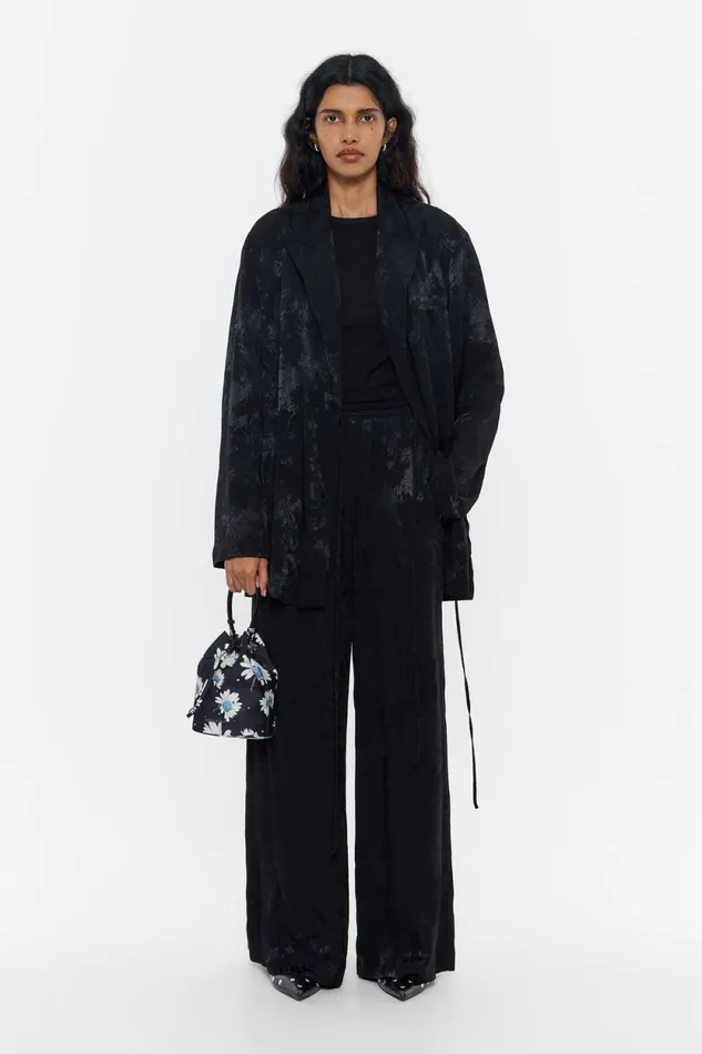 Black Jacquard Jogger Trousers Black Women Bimba Y Lola Trousers Black Jacquard Jogger Trousers Black Women Bimba Y Lola Trousers