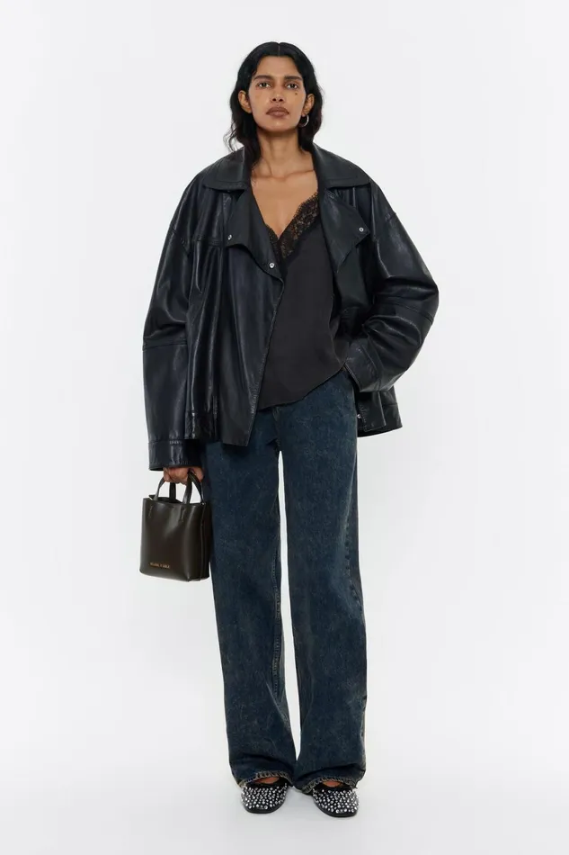 Black Lace Strappy Top Washed Black Women Bimba Y Lola Shirts Black Lace Strappy Top Washed Black Women Bimba Y Lola Shirts