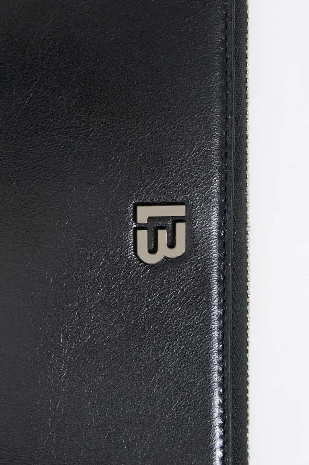 Black Leather Horizontal Wallet Black Women Bimba Y Lola Billfolds