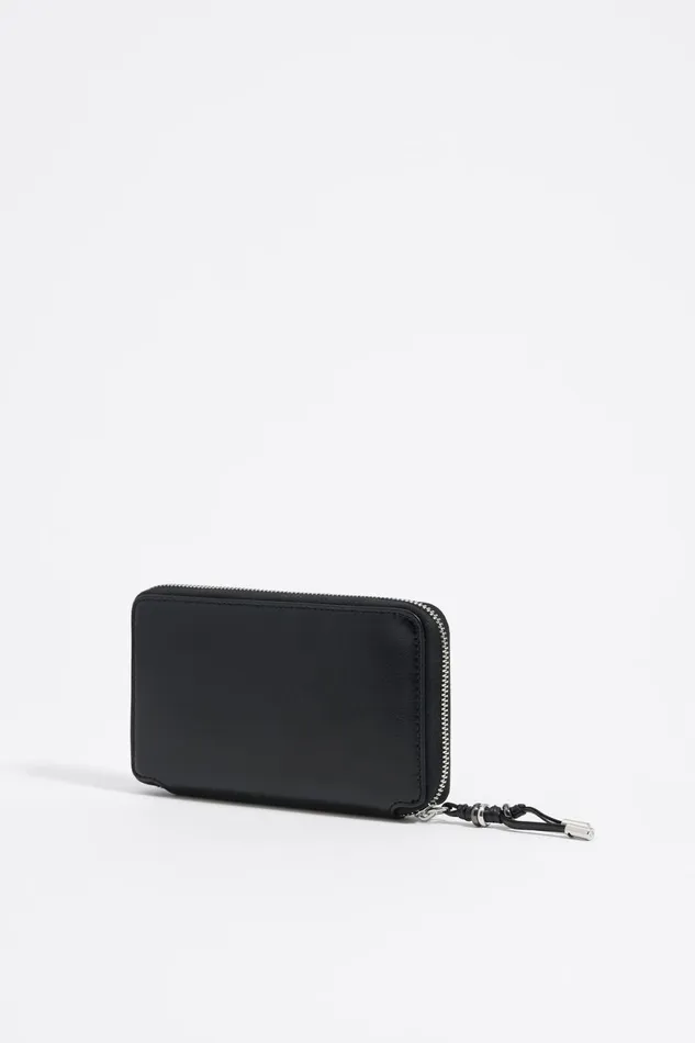 Black Leather Horizontal Wallet Black Women Bimba Y Lola Billfolds