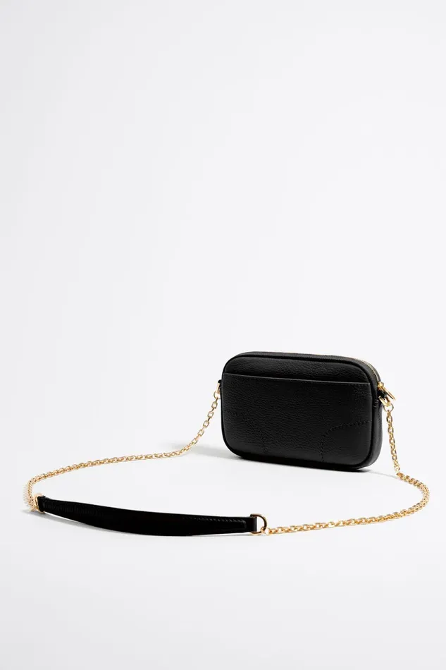 Black Leather Mini Crossbody Bag Black Women Bimba Y Lola Mini Bags