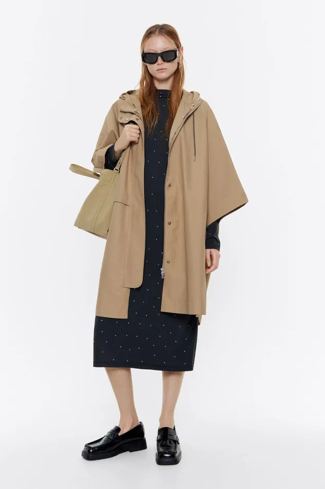 Black Multicolor Stones Fluid Dress Washed Black Women Bimba Y Lola Dresses And Jumpsuits