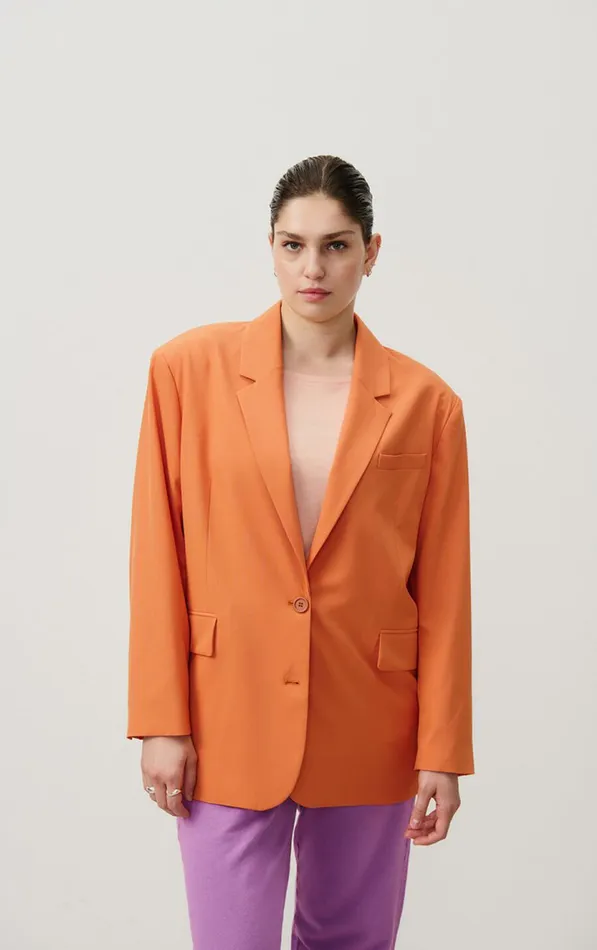 Blazer Kabird Apricot Women American Vintage Jackets and Blazers