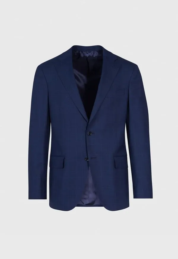 Blazers and Jackets Mens Paulstuart Navy Plaid Summer Jacket Navy