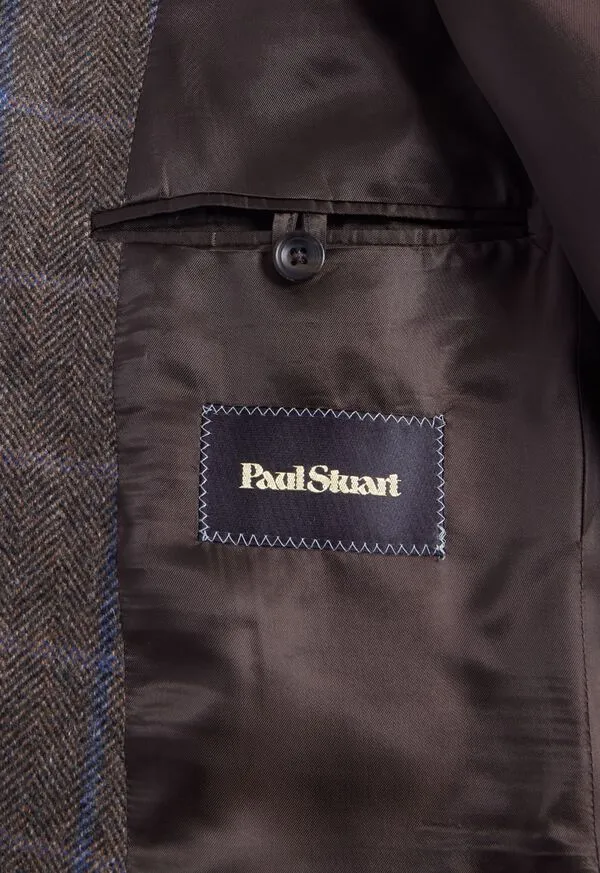 Blazers and Jackets Paulstuart Mens Cashmere Windowpane Paul Jacket BrownBlue Blazers and Jackets Paulstuart Mens Cashmere Windowpane Paul Jacket BrownBlue