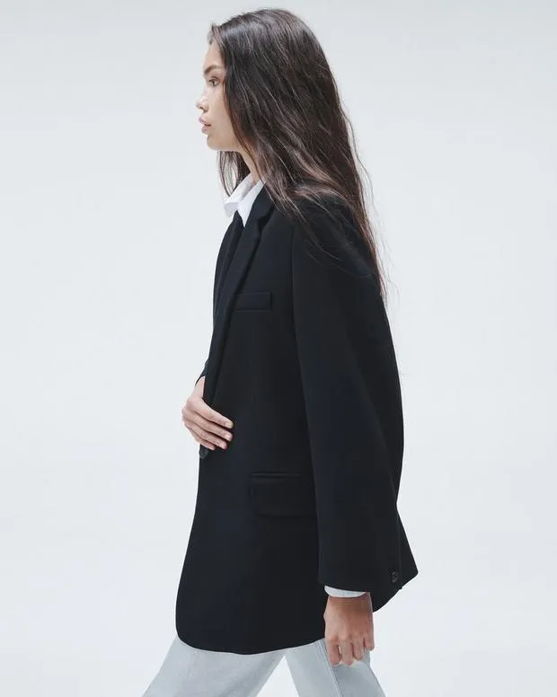 Blazers and Vests Women Rag and Bone Suzanne Viscose Blazer Black