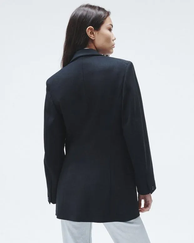 Blazers and Vests Women Rag and Bone Suzanne Viscose Blazer Black
