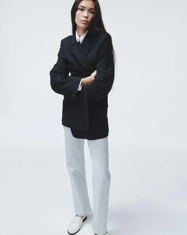 Blazers and Vests Women Rag and Bone Suzanne Viscose Blazer Black