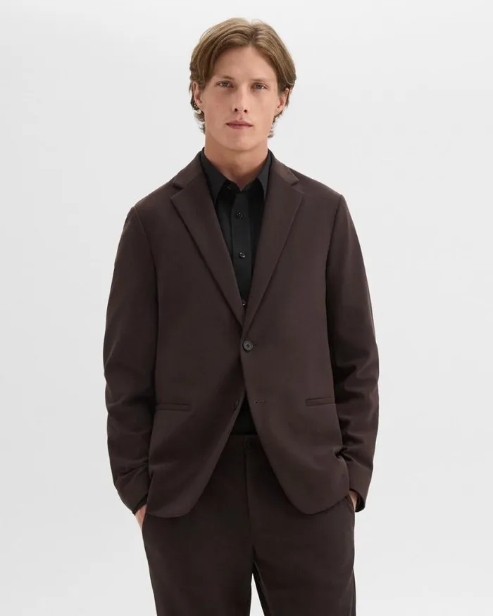 Blazers Jackets Men Theory Clinton Blazer In Precision Ponte Hickory