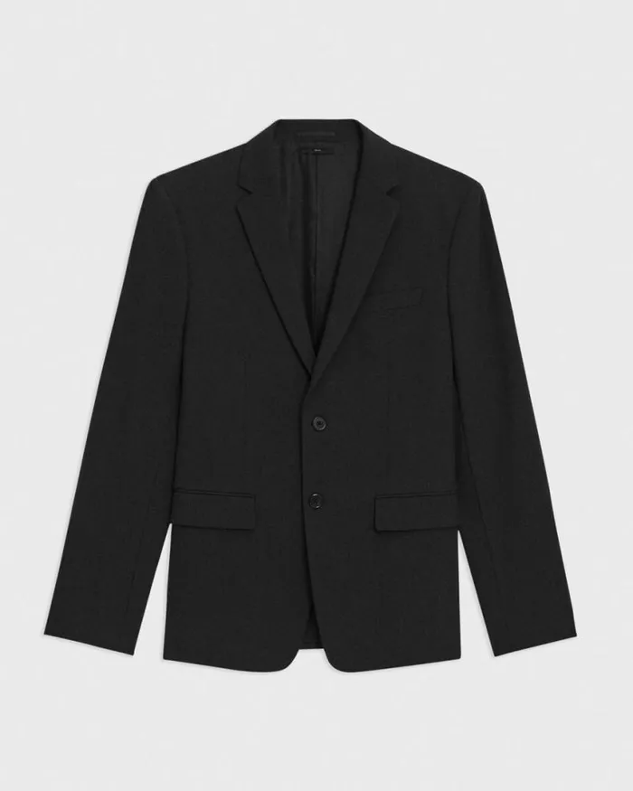 Blazers Jackets Men Theory Morton Blazer In Stretch Cotton Black