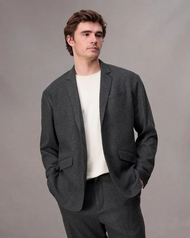 Blazers Men Rag and Bone Shift Flannel Blazer Heather Grey