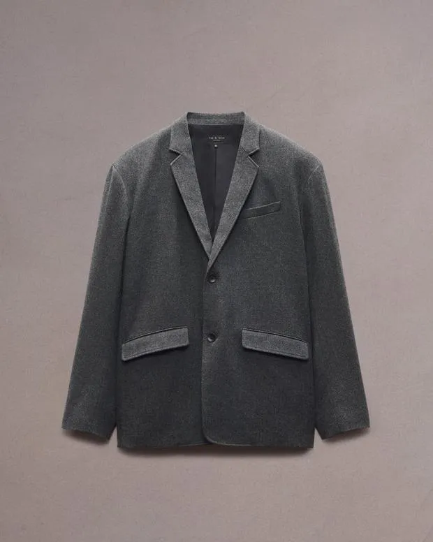 Blazers Men Rag and Bone Shift Flannel Blazer Heather Grey