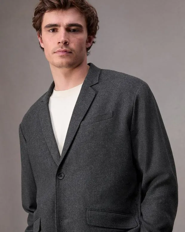 Blazers Men Rag and Bone Shift Flannel Blazer Heather Grey