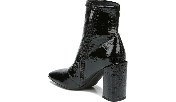 Booties Women Franco Sarto Franco Harmond Block Heel Bootie Black Patent