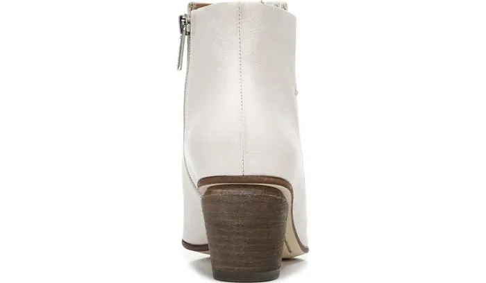 Booties Women Franco Sarto Sarto Kinga Block Heel Bootie Ecru Leather