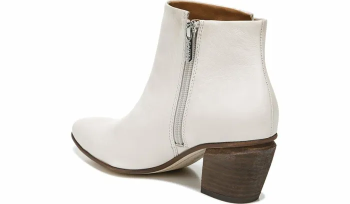 Booties Women Franco Sarto Sarto Kinga Block Heel Bootie Ecru Leather