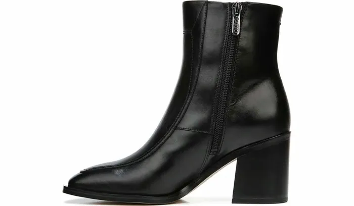 Booties Women Franco Sarto Sarto Romana Block Heel Bootie Black Leather