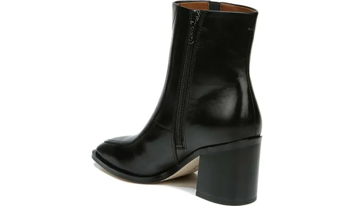 Booties Women Franco Sarto Sarto Romana Block Heel Bootie Black Leather