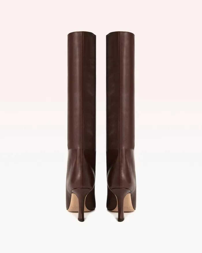 Boots Women Alexandre Birman Brena 85 Tall Boot 8211 Luxury Leather Boots 8211 Brown KneeHigh Boots Alexandre Birman Brown